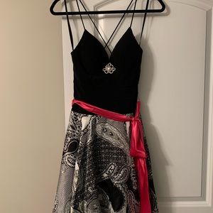 Black & White Spaghetti Strap Dress